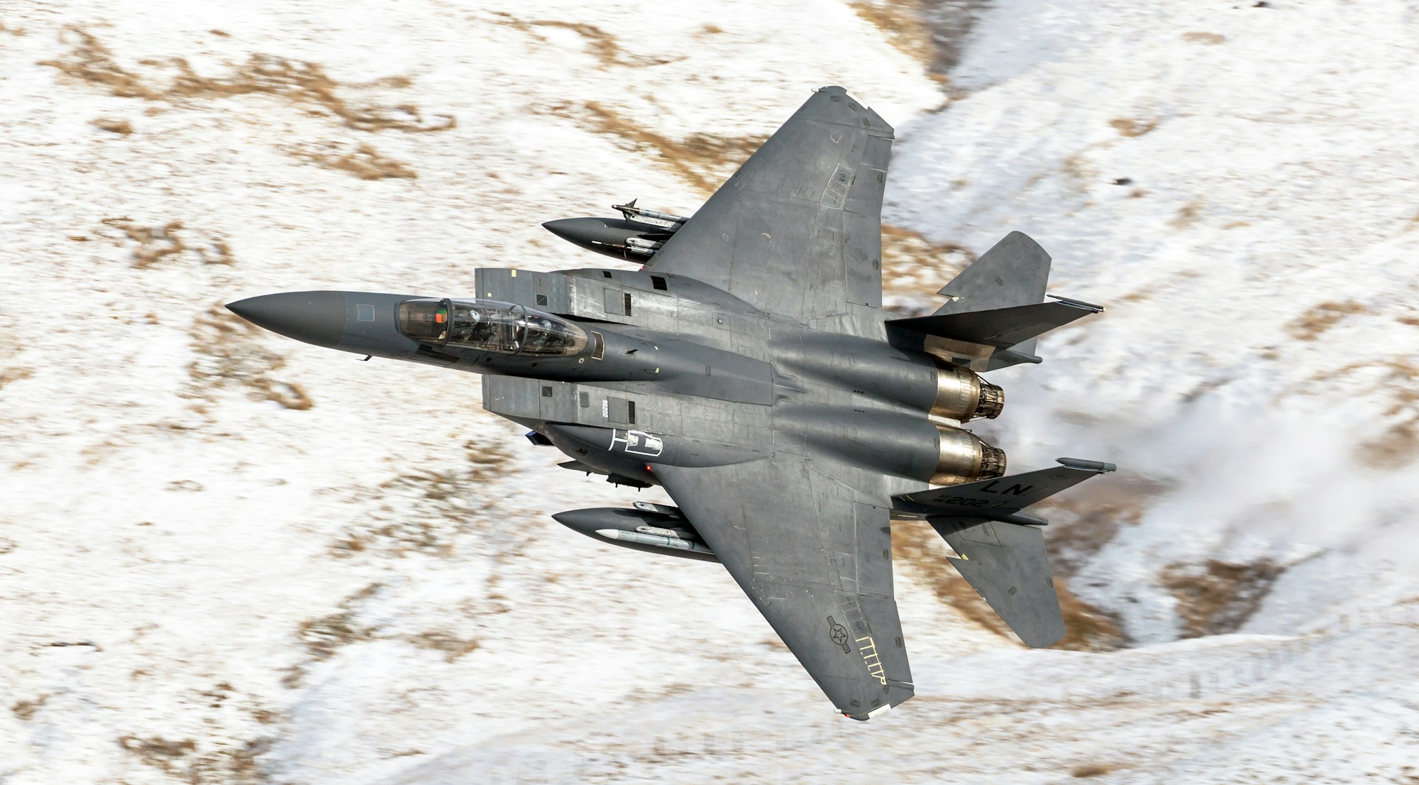 Tactical fighter aircraft in flight (Ebbing ANGB / 188th Wing tribute)