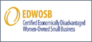 A logo for the certified economically disadvantaged women-owned small business program.